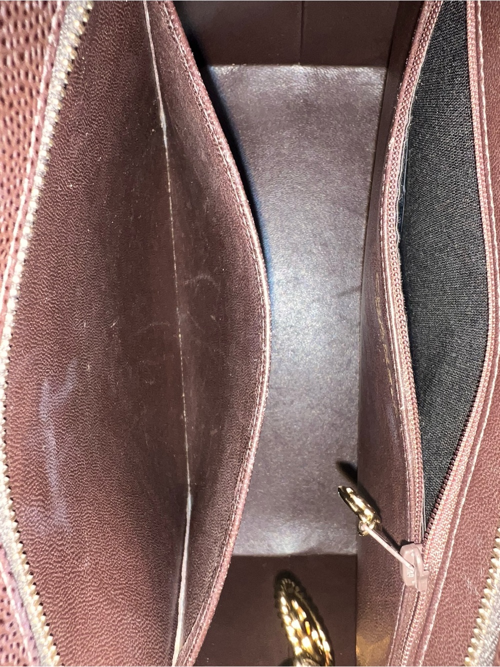 Chanel Quilted Caviar Leather Tote in Dark Brown - Picture 9 of 14